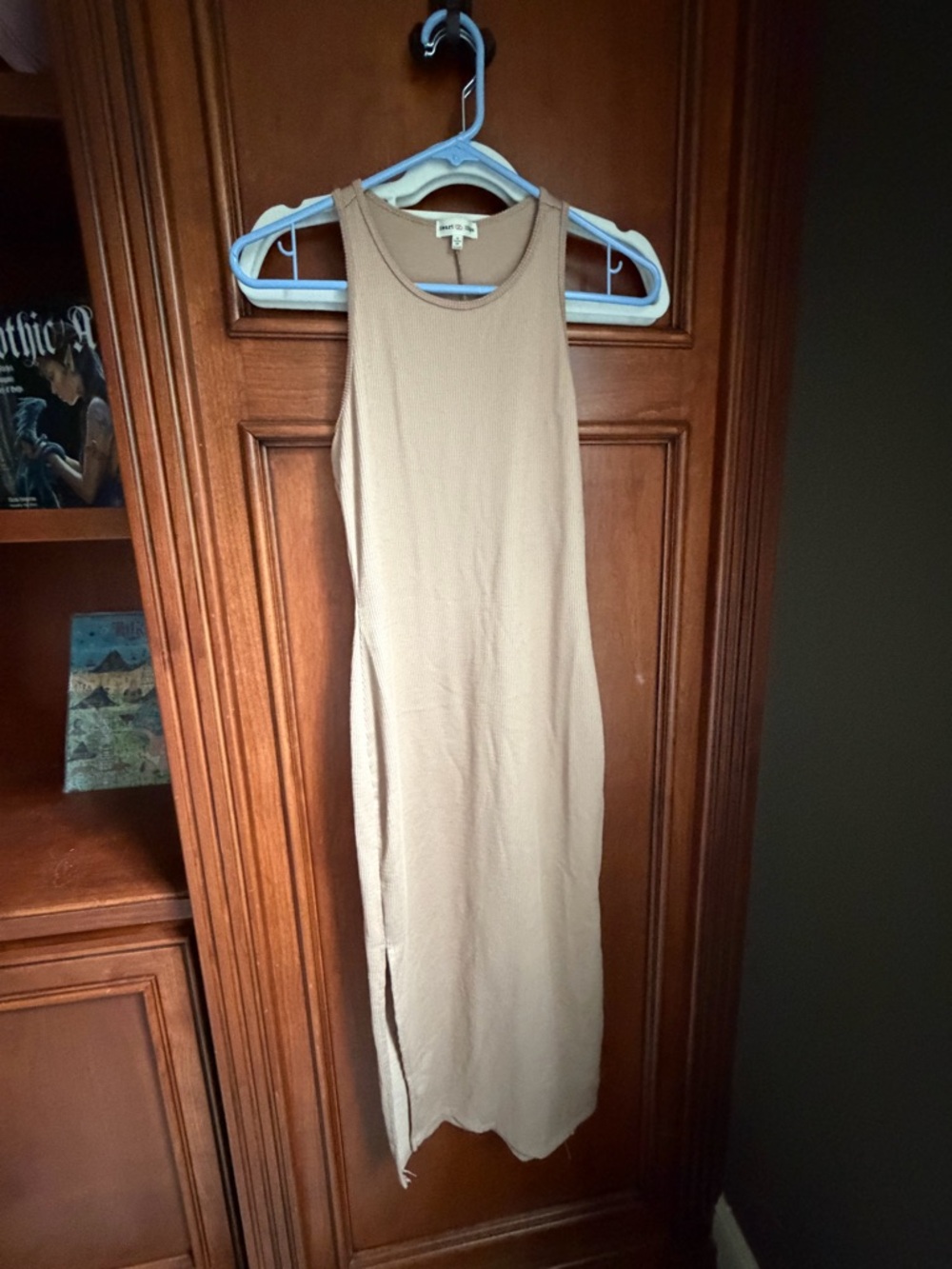 Heart Hips Beige Sleeveless Maxi Dress